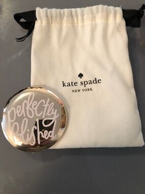 Kate Spade - 'Perfectly Polished' Compact Mirror (Gold)
